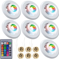 7x RGB LED STROPNÉ SVIETIDLO DO TIEDENÁŽSKEJ IZBY okrúhle STROPNÉ LAMPA