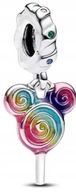 Prívesok Mickey Mouse Rainbow Lollipop Silver S925