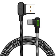 Mcdodo USB na USB-C Uhlový kábel CA-5280 LED 3m