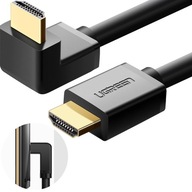 Dlhý 90° uhlový Ugreen HDMI 4K UHD kábel, kábel