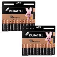 Duracell AA LR6 alkalické batérie 2x18 36 ks.