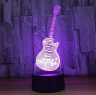 3D LED LAMPA FAREBNÁ GITAROVÁ + DIAĽKOVÉ OVLÁDANIE