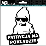 Nálepka PATRYCJA V AUTE AUTO 18x14 farba