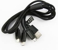 NYLONOVÝ KÁBEL 3v1 Lightning/ MICRO USB / TYP-C