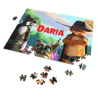 Puzzle + MENO Kocúr v čižmách VZORY A4 70 ks