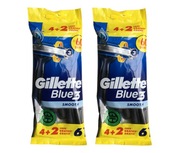 Gillette Blue3 Smooth Razor SET 2x6 ks. NOVINKA 120 HOLENÍ