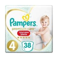 PAMPERS Premium Care Pants 4 Maxi 9-15kg, 38 ks.