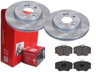 BREMBO PREDNÉ KOTÚČE, DESTIČKY, MERCEDES E W124 284MM