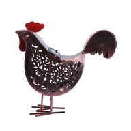 1ks Rooster Yard Metal Garden Pathway Light