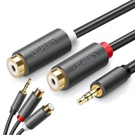 Kábel Audio Kábel JACK 3.5 2xRCA Chinch STEREO HQ adaptér Pozlátený