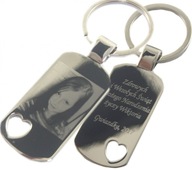 Keychain Heart Heart Graving Photos