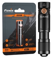 FENIX LED baterka ČIERNA E05R USB 400lm