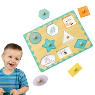 ADAM TOYS Drevené puzzle s tvarovanými rúčkami