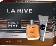 LA RIVE FOR MEN HEROIC MAN DARČEKOVÝ SET (EOILETTILE WATER 100 ML + POD GEL