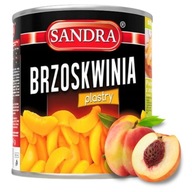 Broskyňové ovocné plátky SANDRA plechovka 2650ml