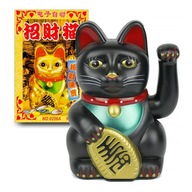 Čínska Maneki-Neko japonská mačka Lucky Black