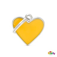 MyFamily Basic HM HEART ID tag Yellow Small