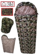 MÚMIA SPACÍ VAK KAPUCA TEPLEJ HRUBÝ 1,6 KG CAMO WZ93 MILITARY 220x75 POTAH