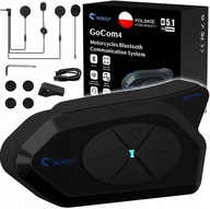 MOTOCYKLOVÝ INTERCOM 500mAh 1200m POĽSKÉ SPRÁVY Bluetooth 5.1 FM rádio