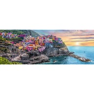 PUZZLE 500 PANORAMA MOUNTAINS CITY TALIANSKO 10+ NÁVOD