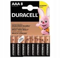 DURACELL LR03 AAA alkalické tyčové batérie 8 ks