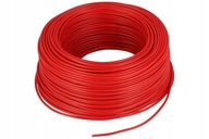 Drôtový inštalačný kábel LGY 1mm červený 100m