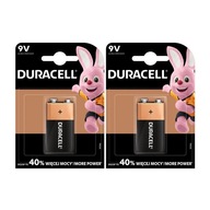 2x Duracell 9V 6LR61 6F22 MN1604 Duralock alkalická batéria 600 mAh