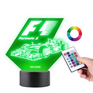 Nočná lampa Formula F1, 16 farieb LED PLEXIDO