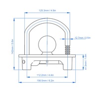 Bezpečnostný zámok závesu 8cm g75iy