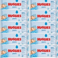 Huggies Pure vlhčené obrúsky 10x56 set