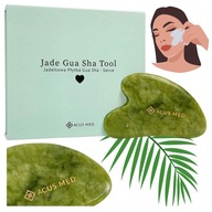 GUA SHA KAMEŇOVÝ JADE MASÁŽNA PLATŇA SRDCA PRÍRODNÁ RELAXAČNÁ EKO