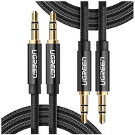 UGREEN MINI KONEKTOR NA MINIJACK KÁBEL 3,5MM Opletený AUDIO AUX KÁBEL 2M