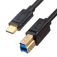 UNITEK USB-C 3.0 USB-B kábel pre diskovú tlačiareň 2m