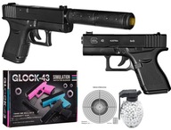 GLOCK 43 KOVOVÝ PIŠTOĽOVÝ TLUMIČ 6 MM ASG GULE