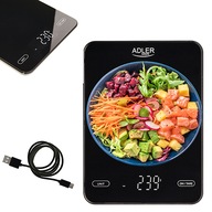 Kuchynská váha 10kg USB Presnosť 1g LCD ADLER