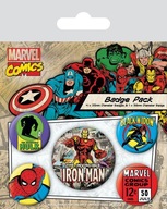 Sada odznakov Marvel Comics Heroes 5 kusov