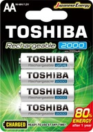 4x TOSHIBA BATÉRIE 2000 mAh HR6 AA R6