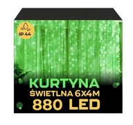 Svetlé sieťované vianočné osvetlenie Garland LED záves 6m x 4m Farebné