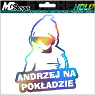 Nálepka na okno ANDRZEJ ON BOARD HOLOGRAM