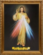 OBRAZ 46x36 JESUS ​​​​JESUS ​​​​I DVERÍM VÁM ZLATÝ RÁM