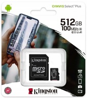 KINGSTON PAMÄŤOVÁ KARTA 512 GB MICRO SD CLASS 10