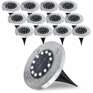 12x LED SOLÁRNA ZÁHRADNÁ LAMPA, POZEMNÁ