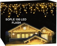 SOPLE 100 LED SVETELNÉ ZÁCLONY TEPLÉ BIELE LAMPY