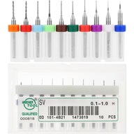 SADA 10x MINI VRTAČKY DPS VRTAČKA 0,1-1,0mm 38mm