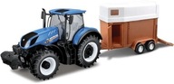 New Holland T7.315 s prívesom na kone