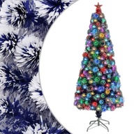 VidaXL umelý vianočný stromček s LED bielou a modrou 180