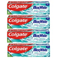 COLGATE Max White + Crystals bieliaca zubná pasta 4x 100 ml