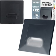 LED OSVETLENIE NA SCHODY ČIERNA SCHODISKÁ ŠTVERTOVÁ LAMPA 230V