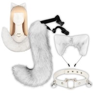 LÍŠKA VLK Mačka KOSTÝM CHLUPŠIA THERIAN UCHS CHOKER COSPLAY SET FURRY