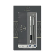 Sada plniaceho pera Parker Jotter Steel CT + dĺžka